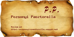Pozsonyi Pasztorella névjegykártya